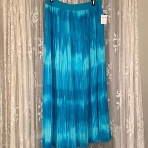 NEW Ruby Rd Teal & Bright blue elastic waist skirt size 8 NWT